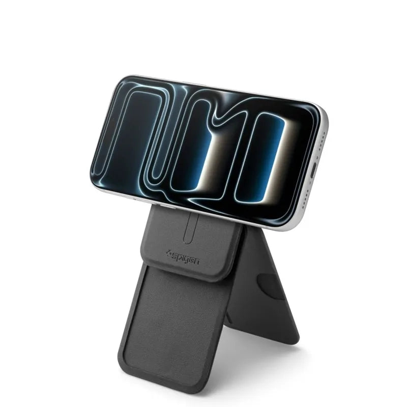 Spigen S314-2 Slim Fold Tripod MagSafe – magnetinė piniginė su stovo funkcija (juoda)