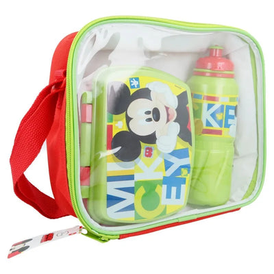 Mickey Mouse – pusryčių / pietų dėžutės rinkinys + 530 ml gertuvė krepšyje