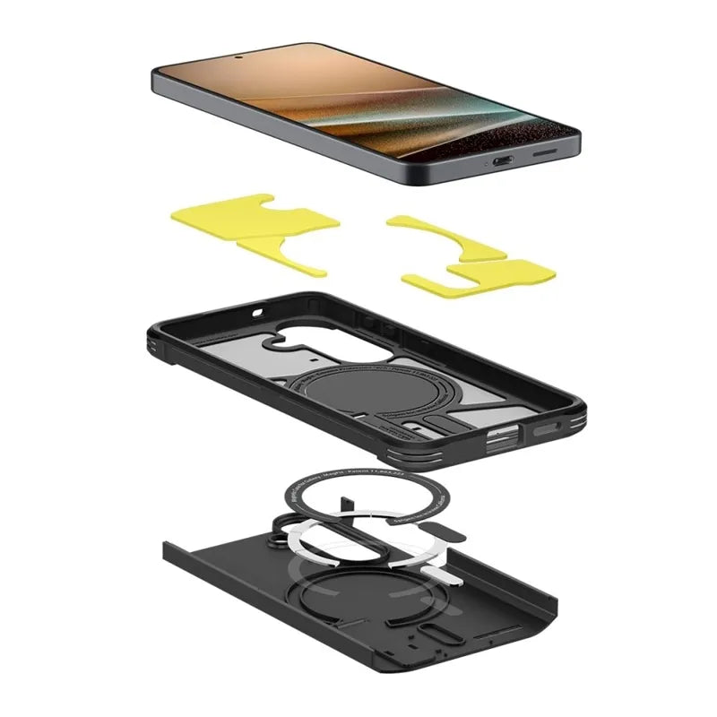 Spigen Tough Armor MagSafe – dėklas Samsung Galaxy S26+ (juodas)