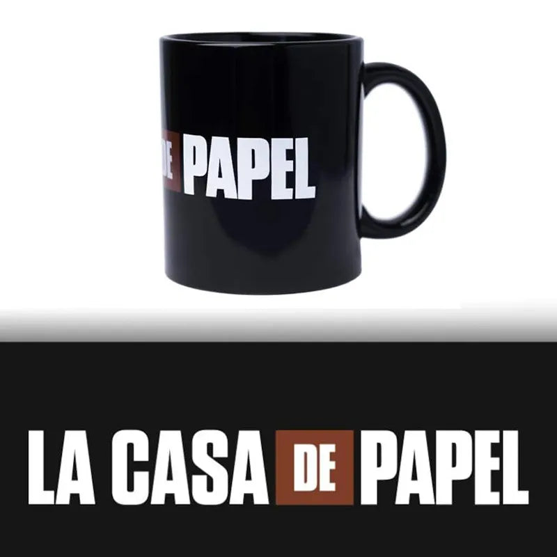 La Casa De Papel – Keraminis puodelis dovanų dėžutėje 330 ml (La Casa De Papel logotipas)
