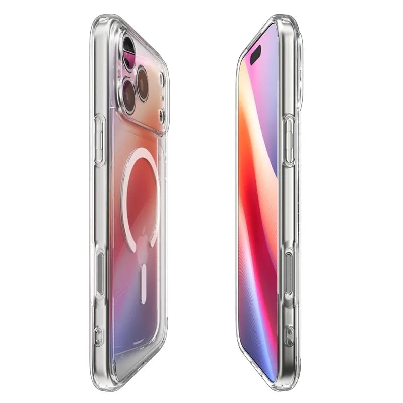 Spigen Ultra Hybrid Mag MagSafe dėklas, skirtas iPhone 17 Pro Max (skaidrus/baltas)
