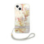 Guess Flower Cord – dėklas iPhone 14 Plus telefonui (violetinis)