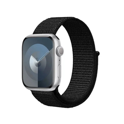 Crong Nylon Reflex – sportinis dirželis Apple Watch 38/40/41/42 mm (juodas)