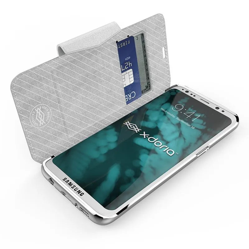 X-Doria Engage Folio – dėklas-piniginė, skirtas Samsung Galaxy S8+ (baltas)