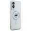 Karl Lagerfeld Button Choupette Head Printed Logo MagSafe – dėklas Samsung Galaxy S25 Edge (baltas)