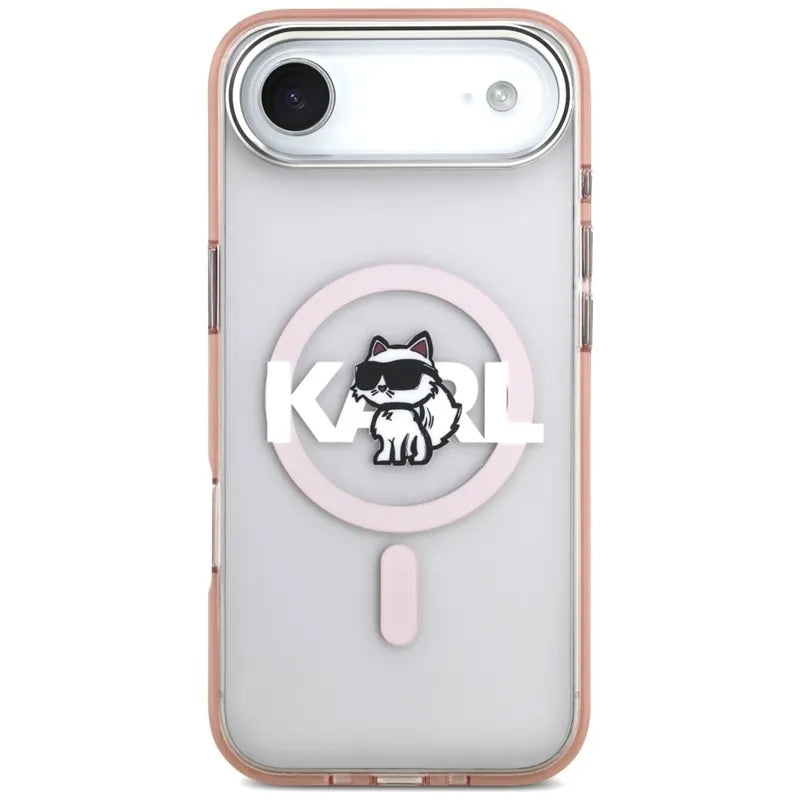 Karl Lagerfeld IML Choupette Sketch Logo MagSafe - Dėklas iPhone Air (rožinis)