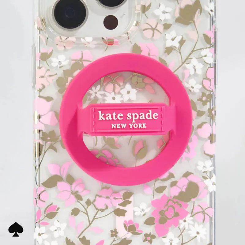 Kate Spade New York Magnetic Loop Grip – MagSafe piršto laikiklis (Pom Pom Pink)