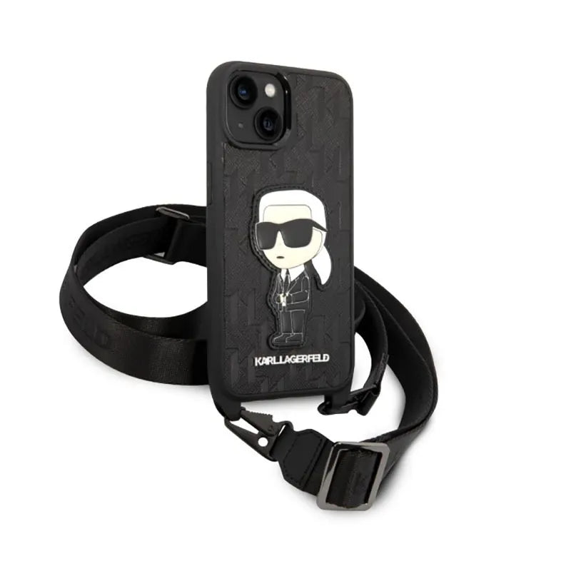 Karl Lagerfeld NFT Monogram Ikonik Patch – dėklas iPhone 14 (juodas)