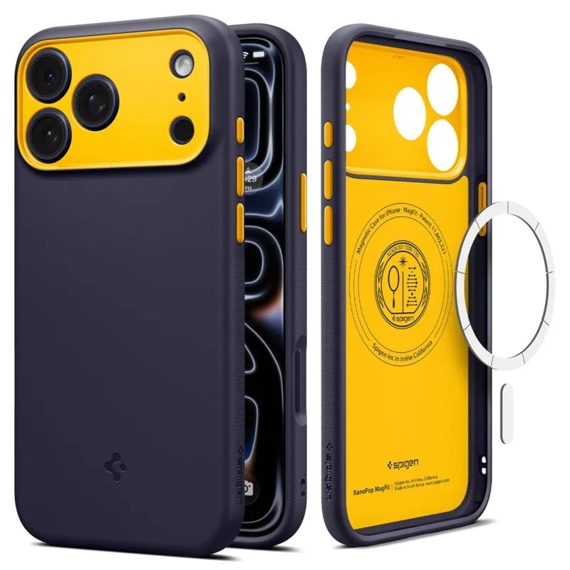 Spigen Nano Pop Mag MagSafe – dėklas, skirtas iPhone 18 Pro Max / 17 Pro Max (Blueberry Navy)