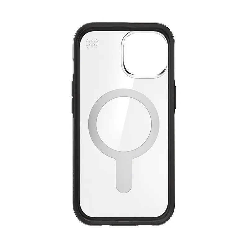 Speck Presidio Perfect-Clear ClickLock & MagSafe dėklas - iPhone 17e / 16e / 15 / 14 / 13 (skaidrus / matinis juodas / pilkas)