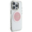 Guess IML Metal Colored Circle Classic Logo MagSafe – dėklas iPhone 16 Pro (rožinis)