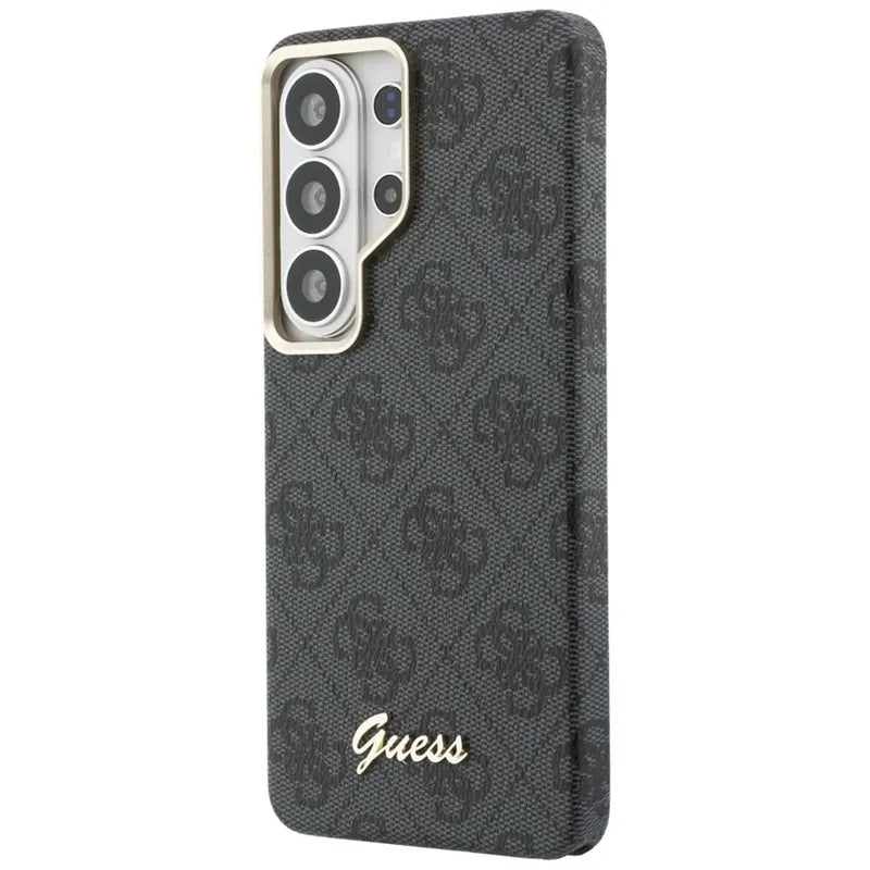 Guess 4G Script MagSafe – Samsung Galaxy S26 Ultra dėklas (juodas)
