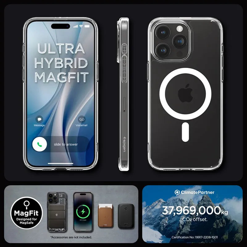 Spigen Ultra Hybrid MagSafe – dėklas iPhone 15 Pro (baltas)