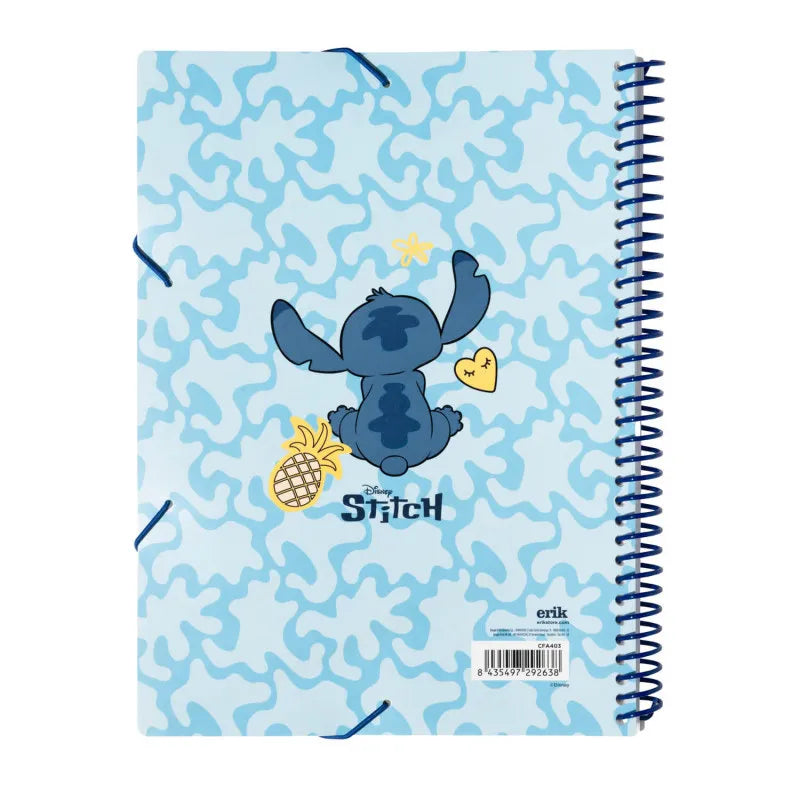 Disney Stitch – A4 formato segtuvas su elastine juosta ir 30 skaidrių įmaučių