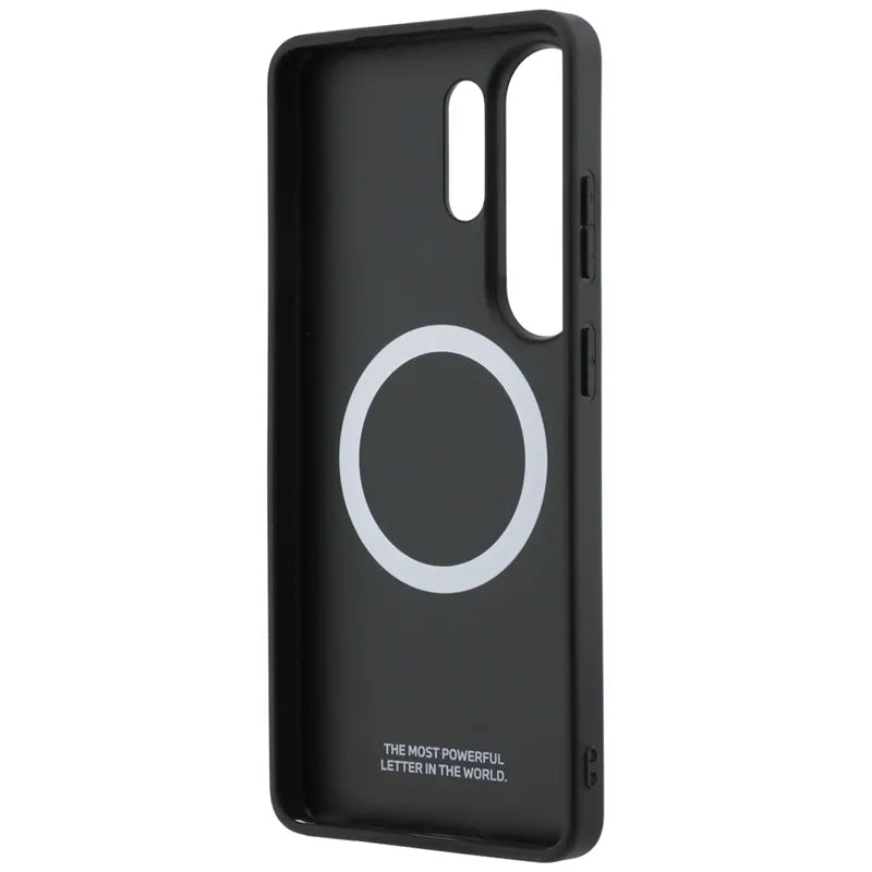 BMW Tricolor Metal Logo MagSafe – Samsung Galaxy S26 Ultra dėklas (juodas)