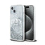 DKNY Liquid Glitter Big Logo – dėklas iPhone 15 / 14 / 13 (baltas)