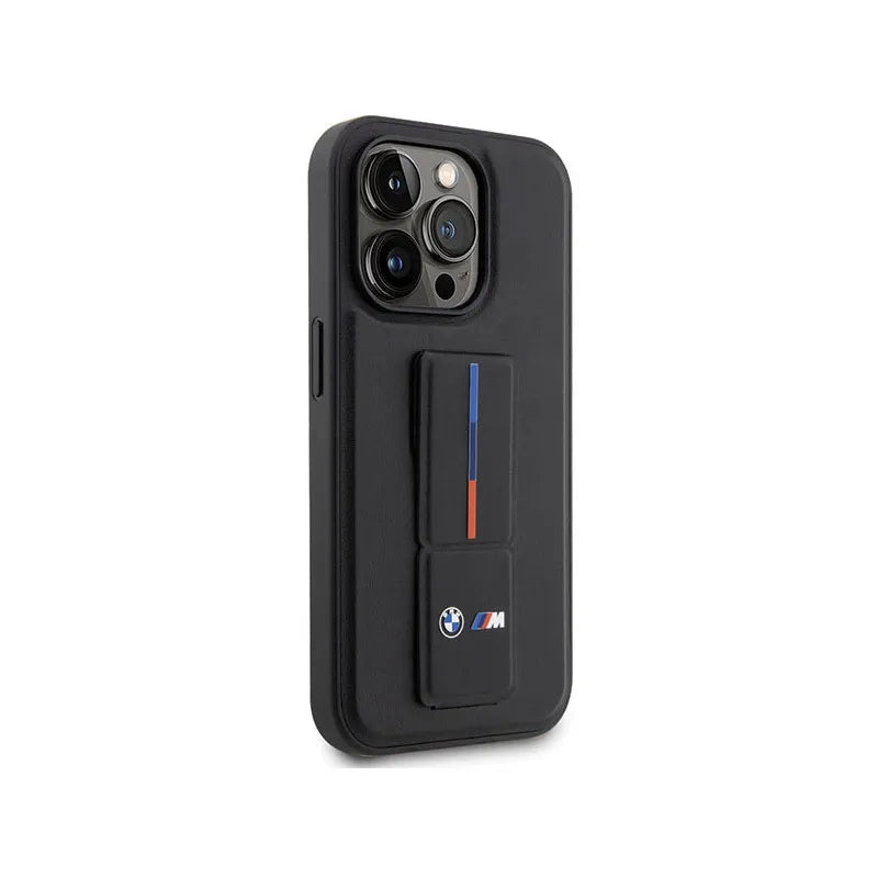 BMW Grip Stand Hot Stamp - Dėklas iPhone 14 Pro (Juodas)