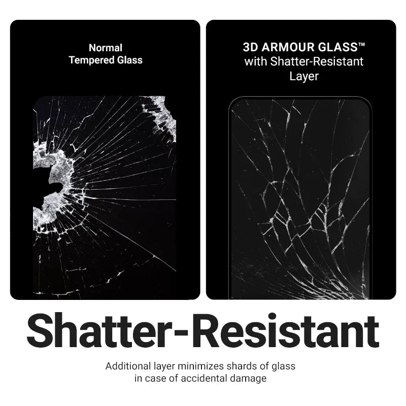 Crong 3D Armor Glass – 9H Full Glue grūdintas stiklas, skirtas iPhone 16 / iPhone 15 + montavimo rėmelis