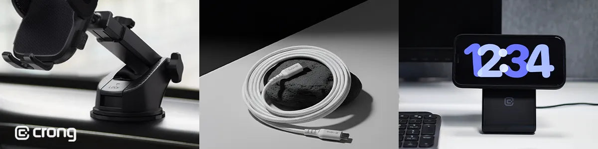 Crong Armor Link – 100W PD 5A USB-C į USB-C laidas 200 cm (baltas)