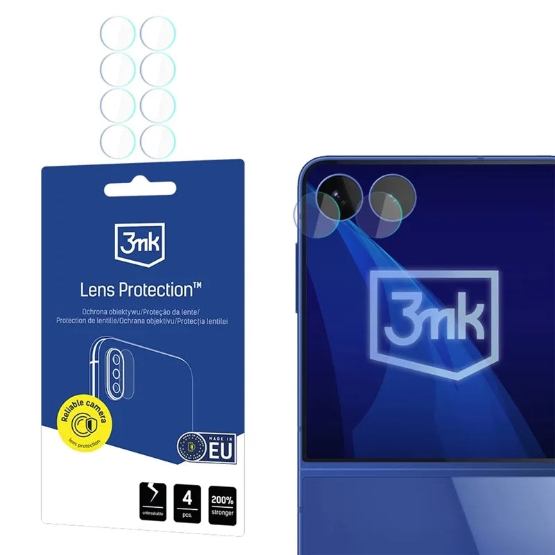 3mk Lens Protection – Samsung Galaxy Z Flip 8 fotoaparato objektyvo stiklas (4 komplektai)