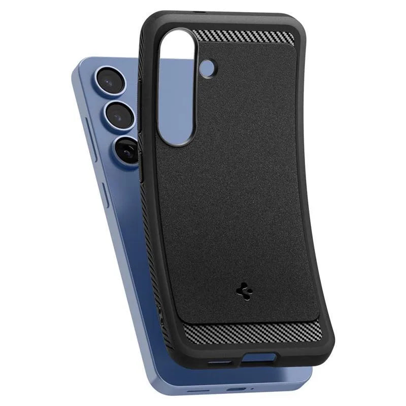 Spigen Rugged Armor Mag MagSafe – dėklas Samsung Galaxy S25 (matinis juodas)