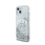 DKNY Liquid Glitter Big Logo – dėklas iPhone 15 / 14 / 13 (baltas)