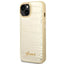 „Guess Croco Collection“ – dėklas „iPhone 14 Plus“ (auksinis)