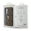 Guess Grip Stand 4G Triangle Strass Logo - Dėklas Samsung Galaxy S24 (Ruda)