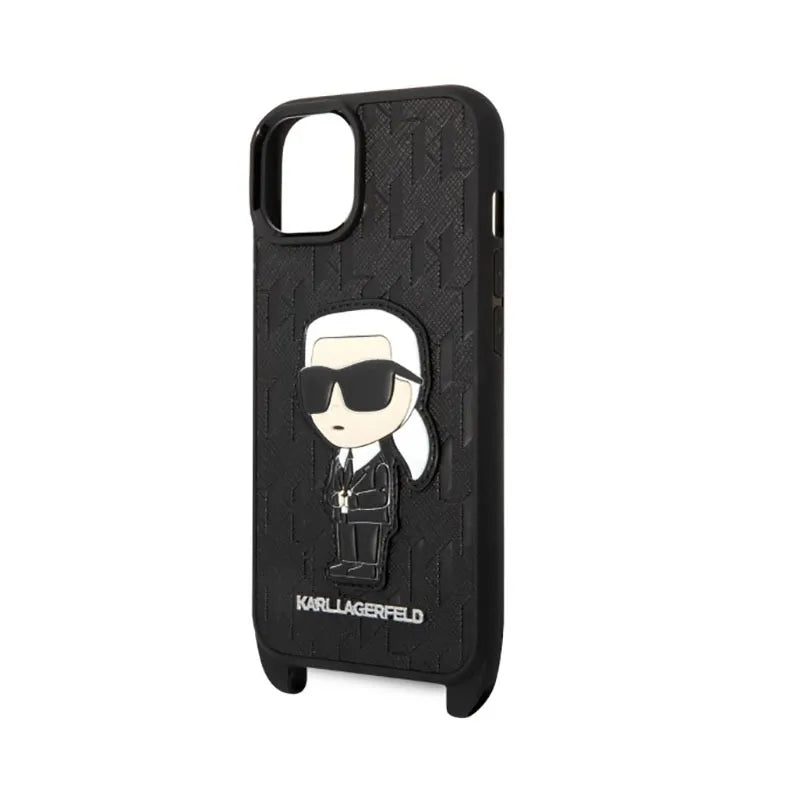 Karl Lagerfeld NFT Monogram Ikonik Patch – dėklas iPhone 14 (juodas)
