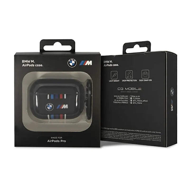 BMW Multiple Coloured Lines dėklas, skirtas Apple AirPods Pro (juodas)