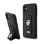 Karl Lagerfeld Gripstand Saffiano Karl & Choupette Pins – dėklas iPhone 11 (juodas)