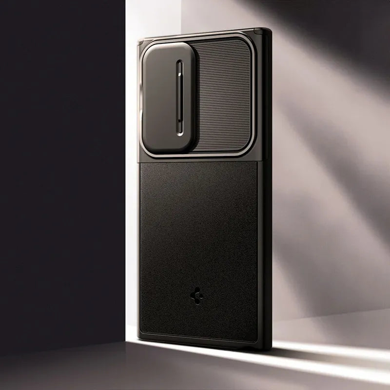 Spigen Optik Armor - Dėklas Samsung Galaxy S24 Ultra telefonui (Juodas)