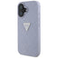 Guess Hot Stamp 4G Pattern Triangle Metal Logo – dėklas iPhone 16 telefonui (violetinis)