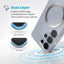 Speck Presidio Perfect-Clear Magnet – Samsung Galaxy S25 Ultra MagSafe dėklas (skaidrus / chromo apdaila / Serene Silver)
