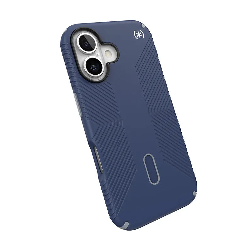 Speck Presidio2 Grip ClickLock & MagSafe – Dėklas iPhone 16 (Coastal Blue / Dust Gray / White)