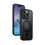 Crong Hybrid Frost MAG Cover – iPhone 15 Pro Max MagSafe dėklas (juodas)