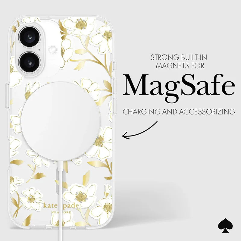 Kate Spade New York Protective Gems MagSafe – dėklas iPhone 16 (Sunshine Floral)
