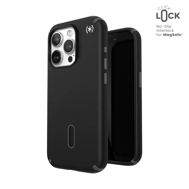 Speck Presidio2 Pro ClickLock & MagSafe dėklas iPhone 15 Pro (juodas / pilkas / baltas)