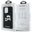 Karl Lagerfeld Silicone Double Heads Print MagSafe – dėklas iPhone 16 Pro (juodas)