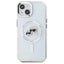 Karl Lagerfeld IML Metal Karl & Choupette Head MagSafe – dėklas iPhone 15 (baltas)
