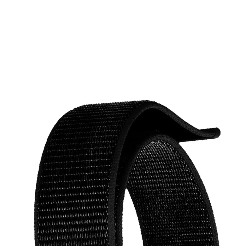 Crong Nylon Reflex – sportinis dirželis Apple Watch 38/40/41/42 mm (juodas)