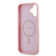 Guess Grained Ring MagSafe – Dėklas iPhone 16 Plus (rožinis)