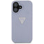 Guess Hot Stamp 4G Pattern Triangle Metal Logo – dėklas iPhone 16 telefonui (violetinis)