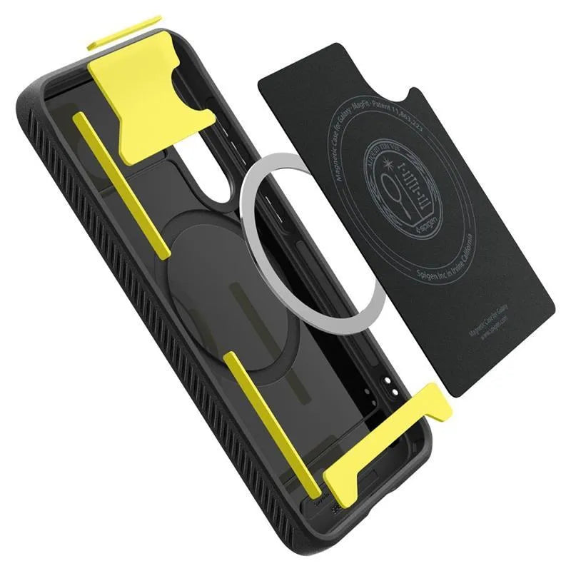 Spigen Rugged Armor Mag MagSafe – dėklas Samsung Galaxy S25 (matinis juodas)