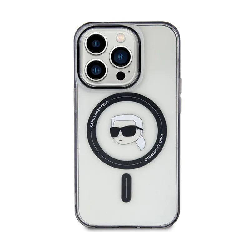 Karl Lagerfeld IML Karl Head MagSafe – dėklas iPhone 15 Pro Max (skaidrus)