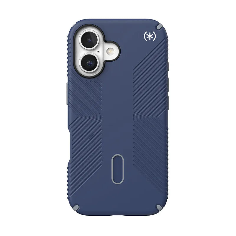 Speck Presidio2 Grip ClickLock & MagSafe – Dėklas iPhone 16 (Coastal Blue / Dust Gray / White)