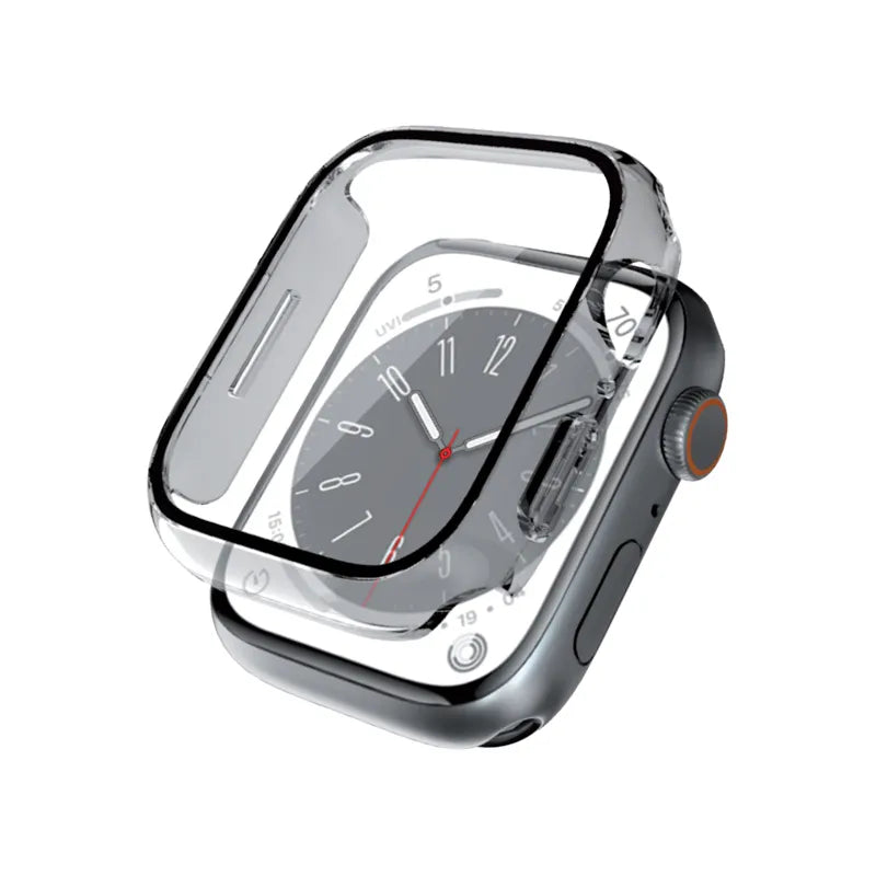 „Crong“ hibridinis laikrodžio dėklas – dėklas su stiklu, skirtas „Apple Watch 44 mm“ (skaidrus)