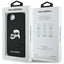 Karl Lagerfeld Fixed Glitter Karl & Choupette Heads Metal Pin – dėklas iPhone 16e (juodas)