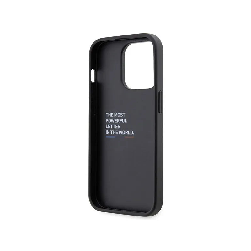 BMW Grip Stand Hot Stamp - Dėklas iPhone 14 Pro (Juodas)