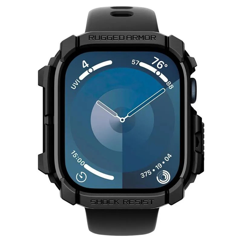 Spigen Rugged Armor – dėklas Apple Watch 10 42 mm (matinė juoda)